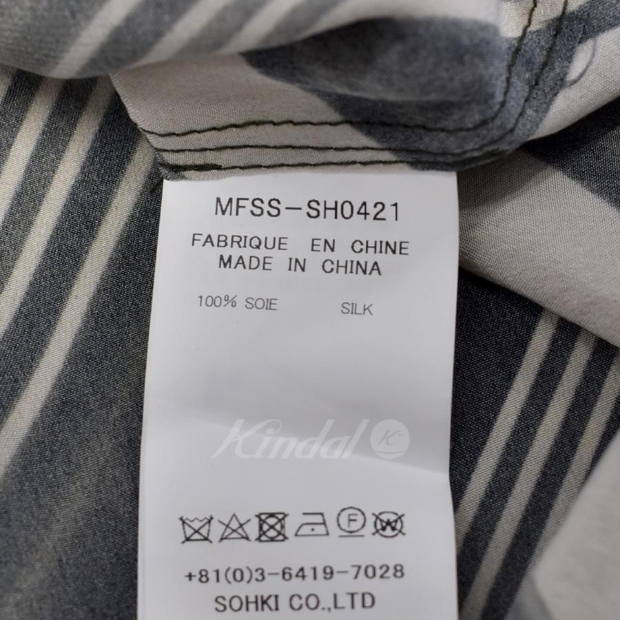 MASU 21SS VASE PATTERN SHIRTS シルクシャツ ブラック サイズ：46 