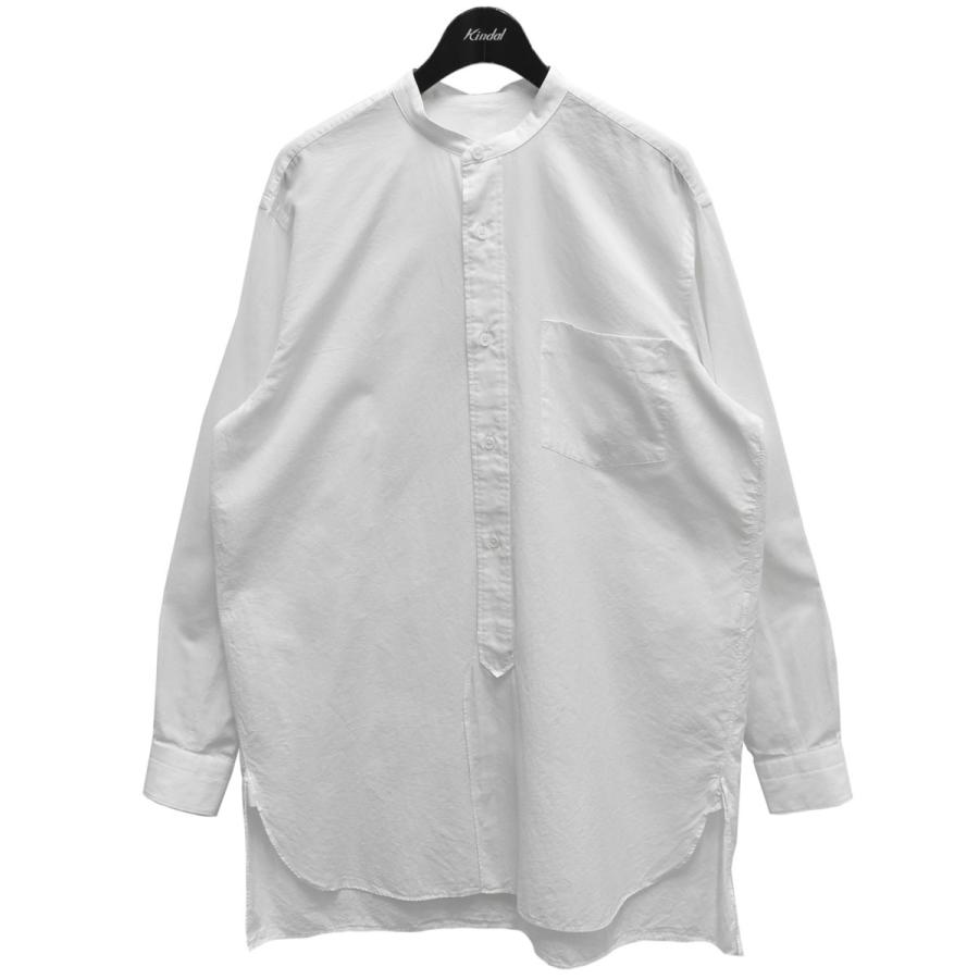 COMOLI U03-02002 21AW バンドカラーシャツ ホワイト サイズ：1 