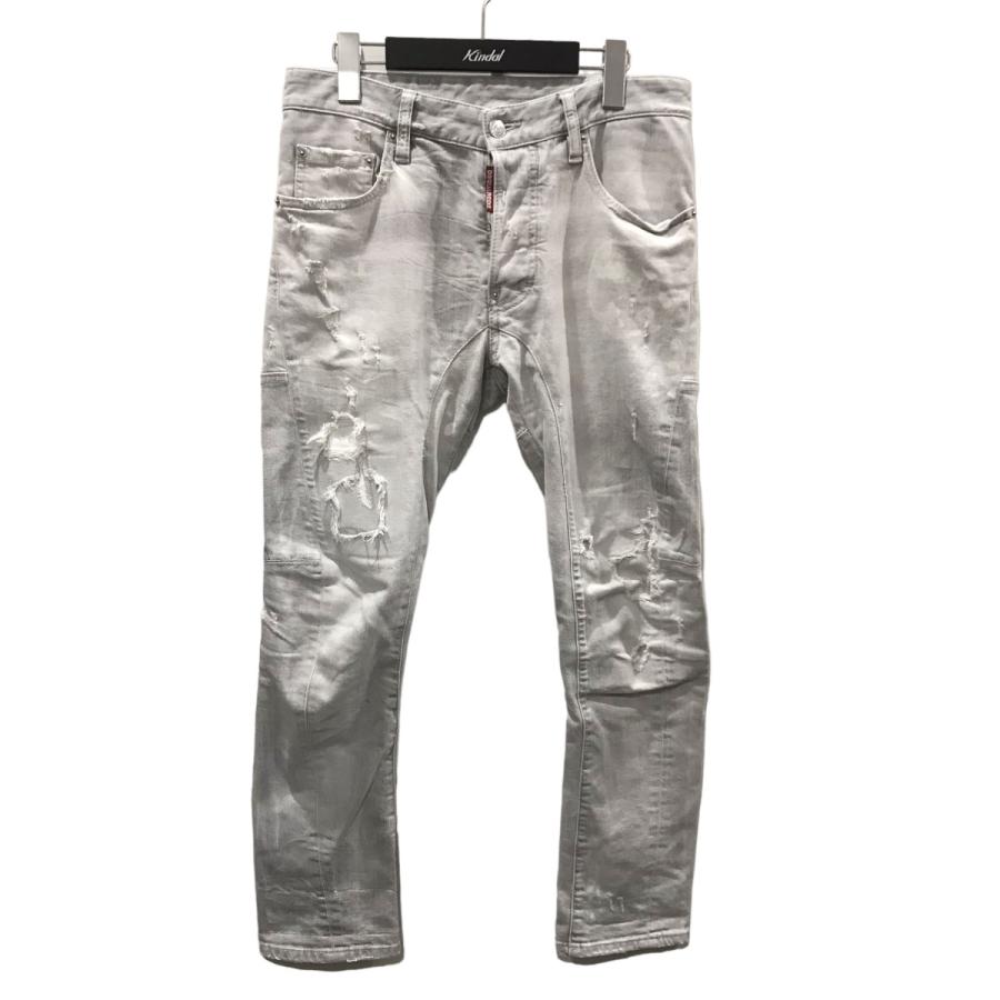 値下げ】DSQUARED2 ダメージブリーチ加工デニムパンツ Tidy Biker Jean  