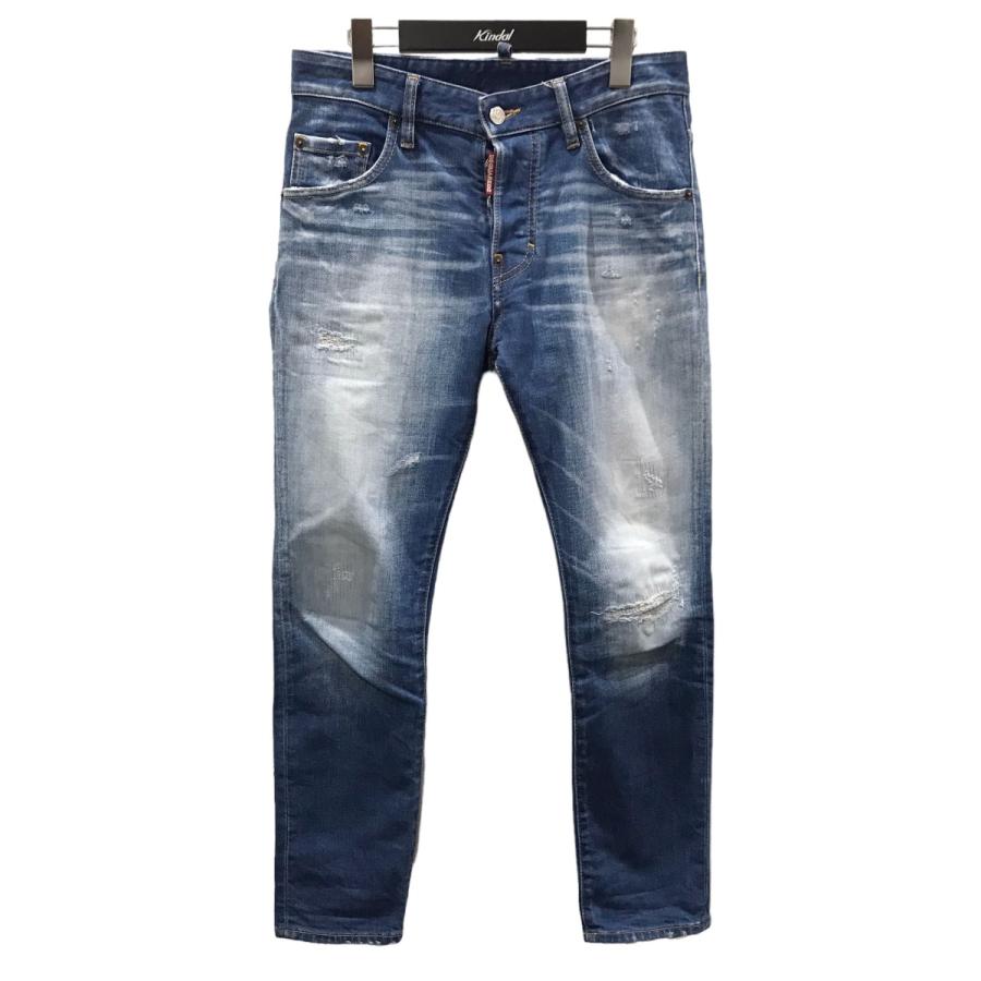 値下げ】DSQUARED2 ダメージリペア加工デニムパンツ Skater Jean 