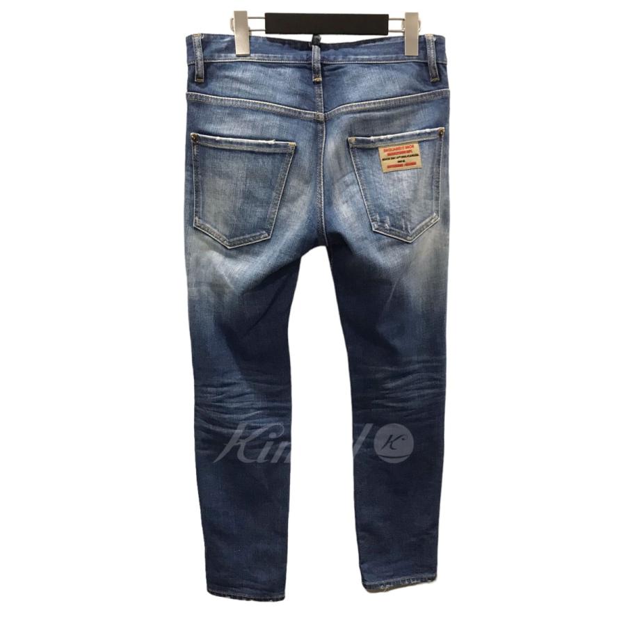 値下げ】DSQUARED2 ダメージリペア加工デニムパンツ Skater Jean 