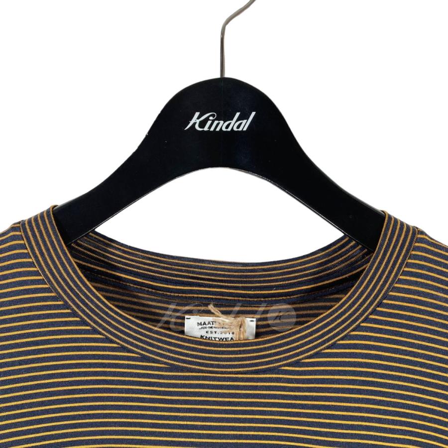 マーティー 【値下げ】MAATEE＆SONS ボーダーカットソー WASHABLE SILK 