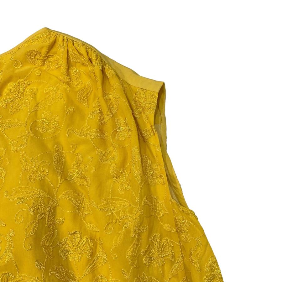ドゥロワー Drawer 刺繍ワンピース 6526-299-1002 イエロー サイズ：36  