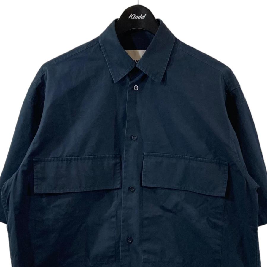 ジルサンダー JIL SANDER 20SS ARIEL 半袖シャツ JSMQ741526 ネイビー