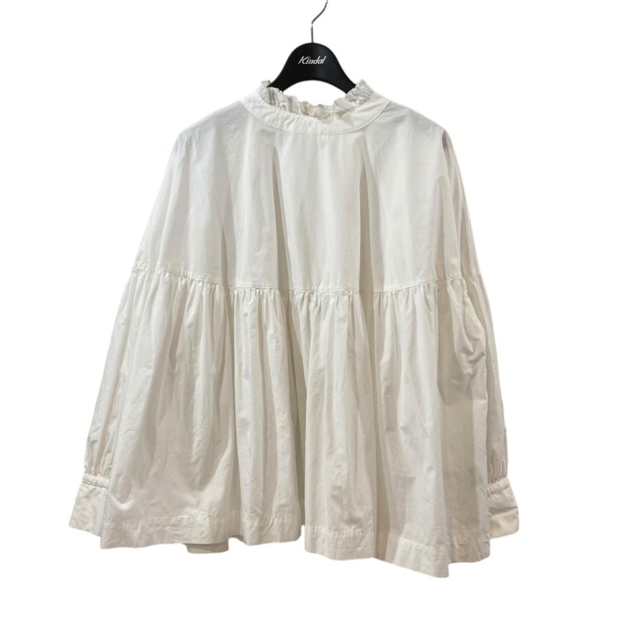 nest Robe ネストローブ フリルカラーギャザーブラウス 長袖ブラウス 