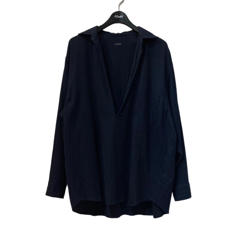 コモリ COMOLI ウールビエラスキッパーシャツ W03-02008 ネイビー 