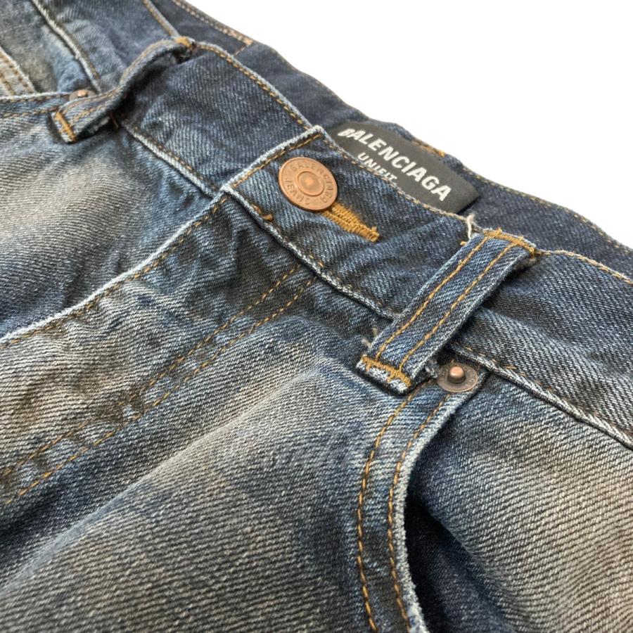 バレンシアガ BALENCIAGA Flared denim ウォッシュ加工フレアデニムパンツ 22AW 697829 インディゴ サイズ：S｜kindal｜03