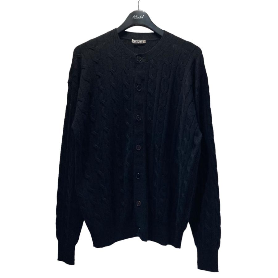 オーラリー AURALEE 24SS SUPER FINE CASHMERE SILK CABLE KNIT ニット  