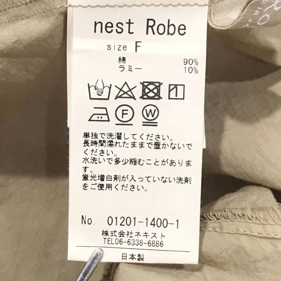 ネストローブ nest Robe コットンラミーブロードハイネックワンピース 01201-1400-1 ベージュ サイズ：フリーサイズ｜kindal｜06