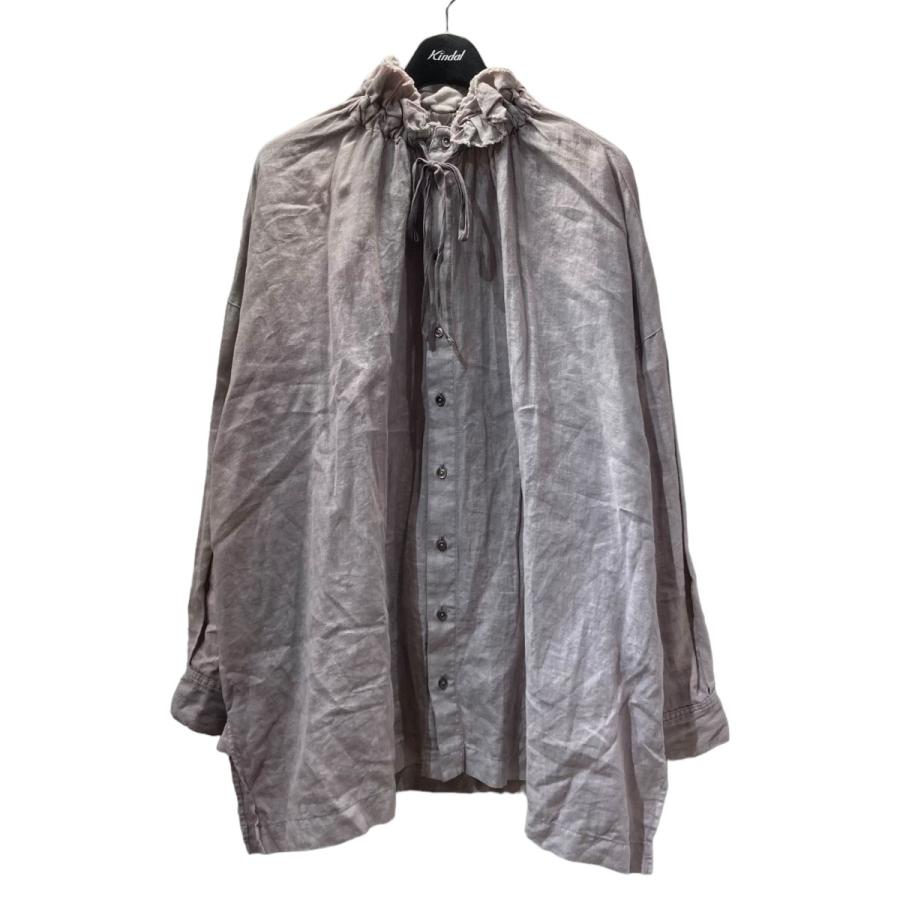 ピグメントダイダブルフリルカラーブラウス