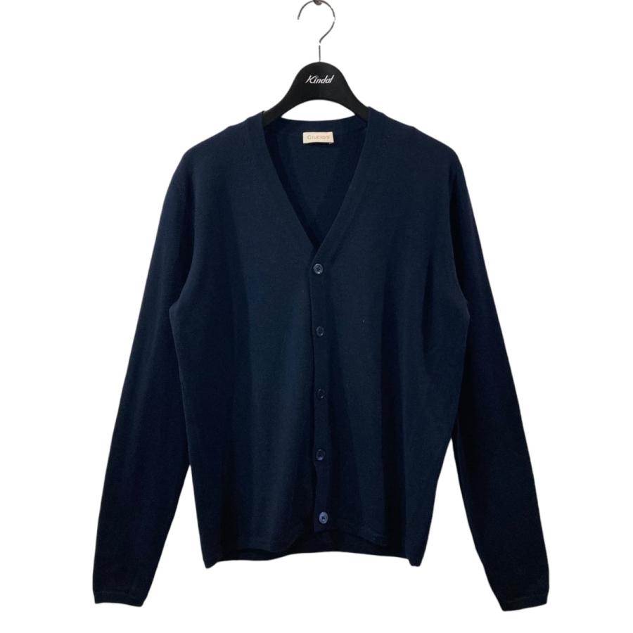 クルチアーニ CRUCIANI Vネックニットカーディガン ネイビー サイズ 