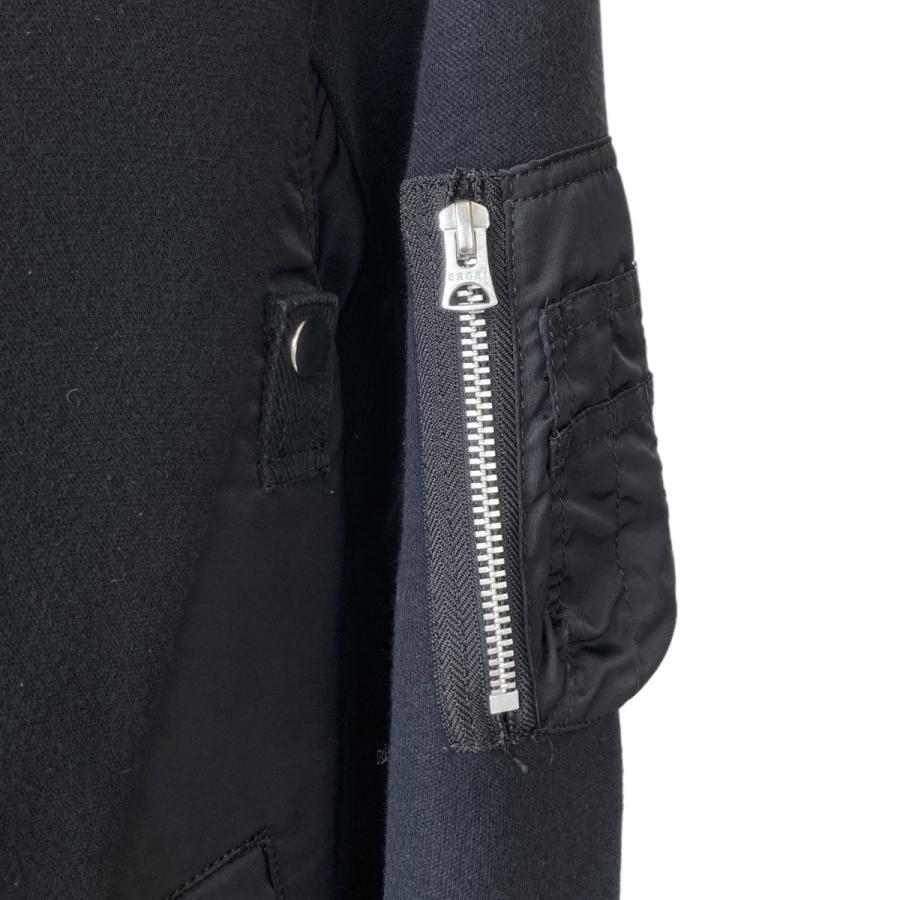 sacai Sponge Sweat x MA-1 Hoodie パーカー SCM-033 ブラック