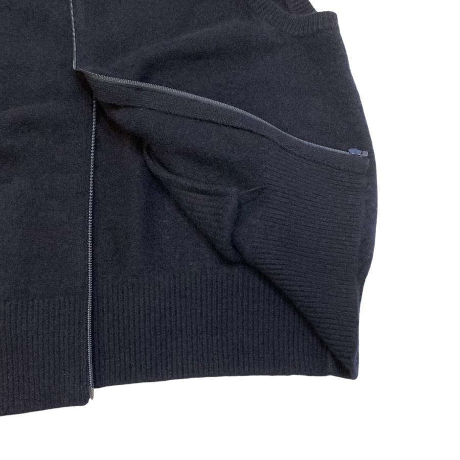 サイズ4 マーティーアンドサンズ カシミヤ 強圧縮 ジップベスト ネイビー