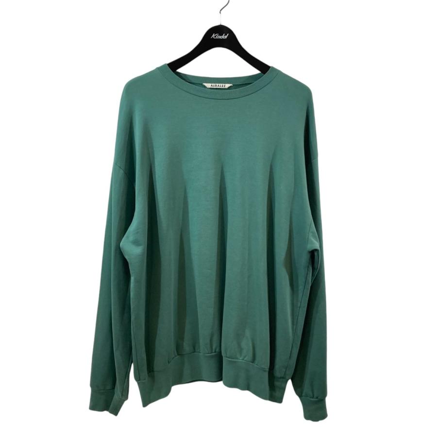 【美品】AURALEE ライトスウェット ダークグリーン4 AURALEE ライトグリーン フルジップパーカー サイズ4