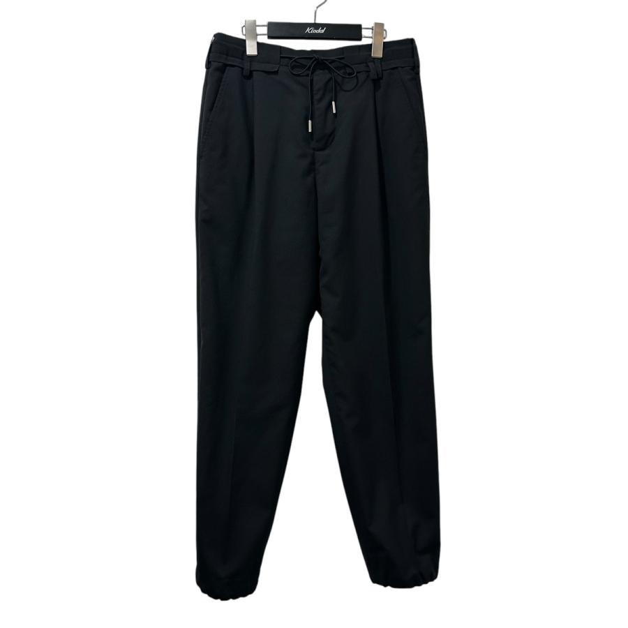 sacai/サカイ ドローストリングテーパードパンツ 黒 2