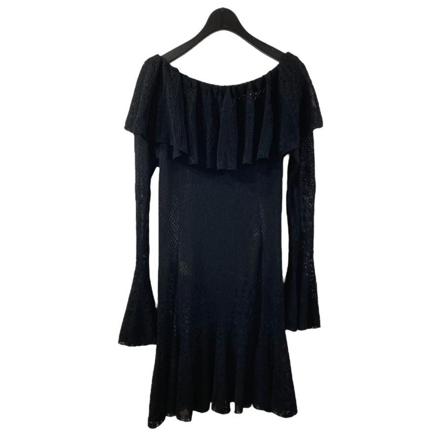 フェティコ FETICO 24AW LACE KNIT OFF-SHOULDER MINI DRESS 長袖  