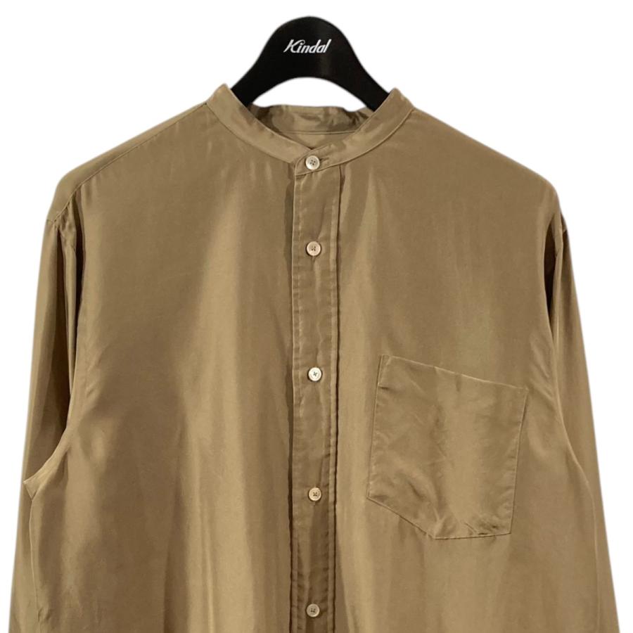 comoli コモリ シルク バンドカラーシャツ 3 k01-02007