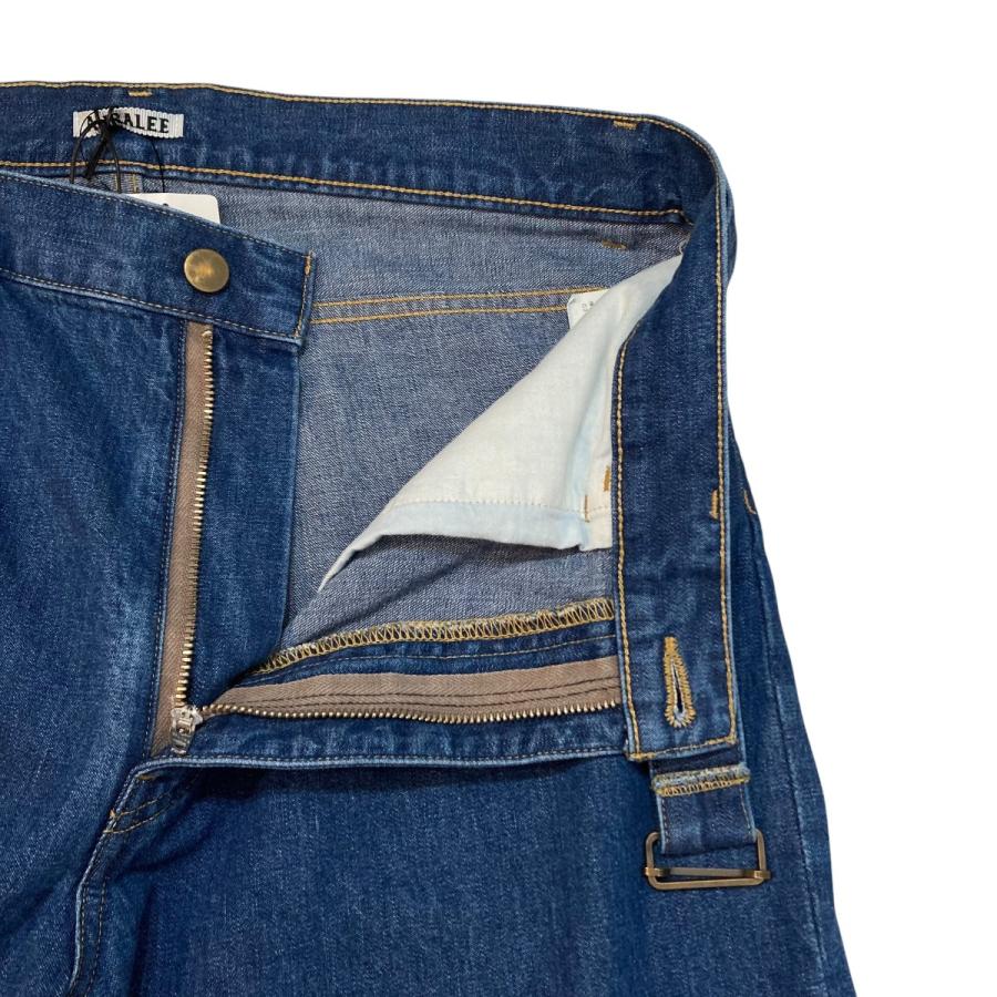 オーラリー AURALEE SELVEDGE LIGHT OZ DENIM BELTED デニムパンツ 