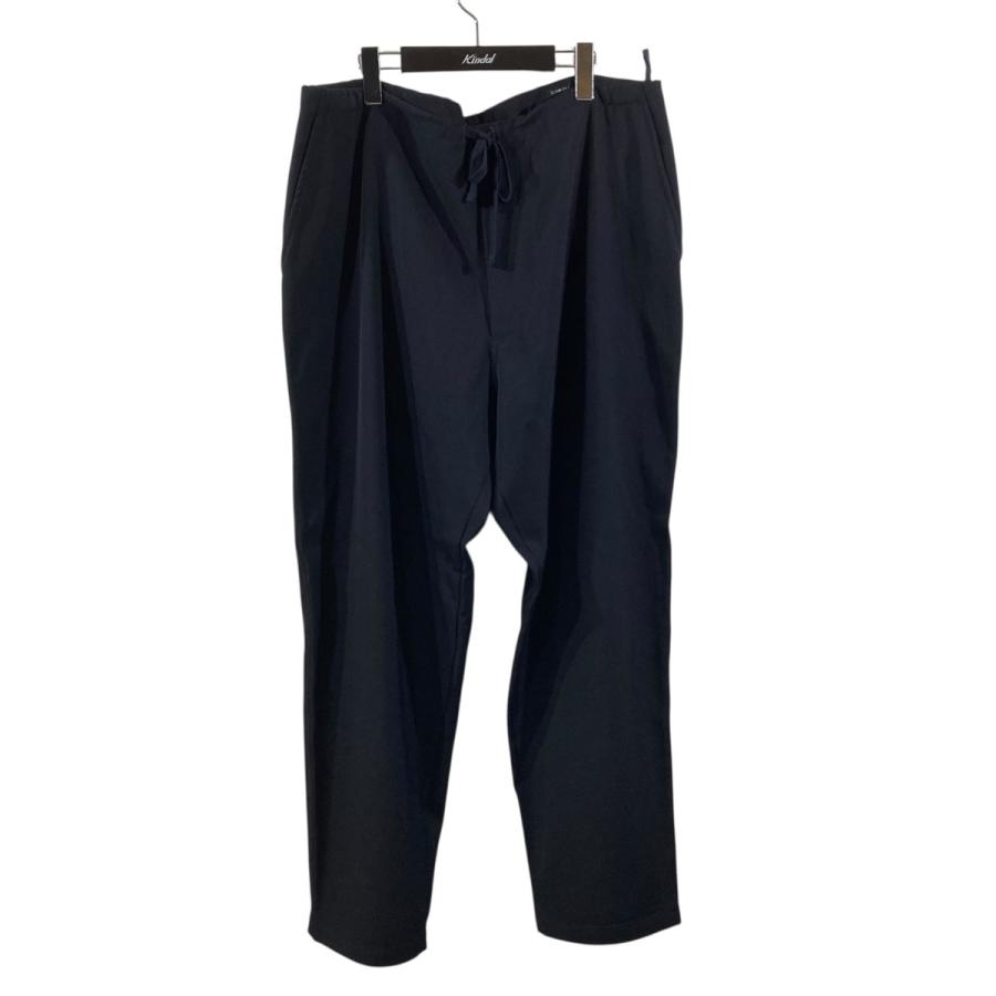 20SS comoli ウールギャバドローストリングパンツ ネイビー コモリ 20ss comoliウールギャバドローストリングパンツサイズ3 COMOLI ウール