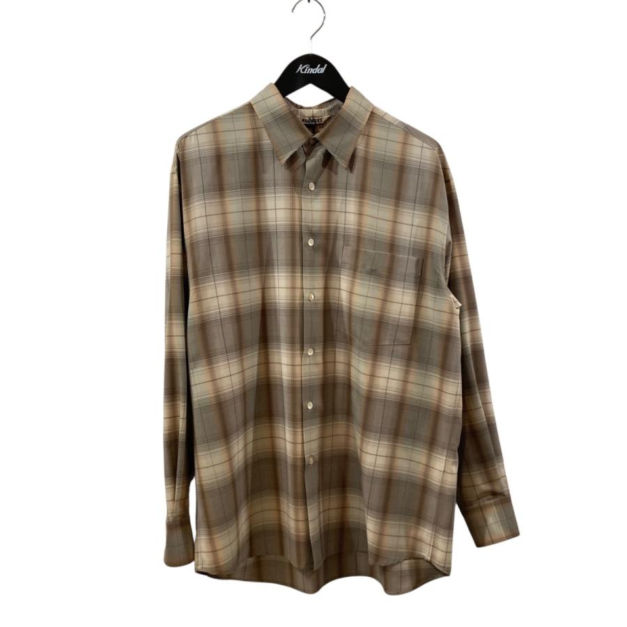 AURALEE SUPER LIGHT WOOLシャツ ベージュ サイズ3 AURALEE SUPER LIGHT WOOLシャツ ベージュ サイズ3｜Yahoo