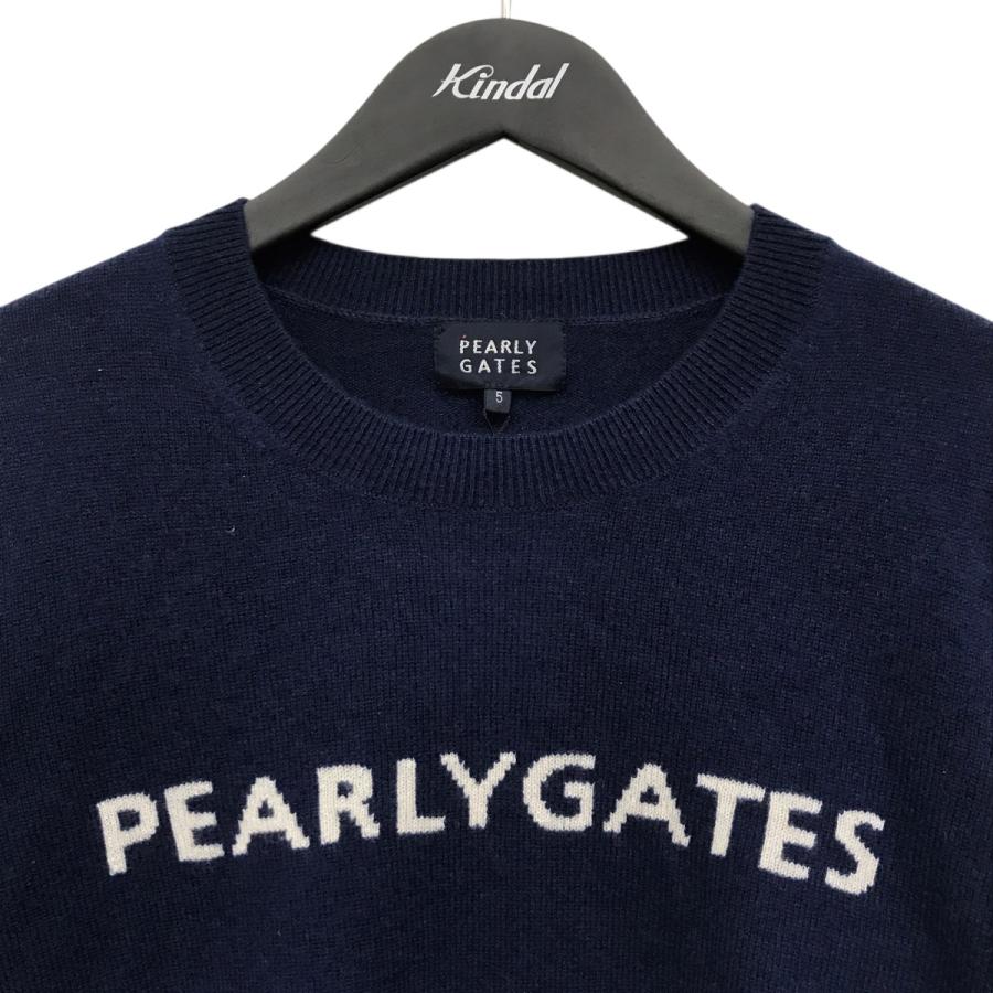 パーリーゲイツ　セーター　サイズ5 7G部分ジャガード×ストレッチ裏地フルジップニットブルゾン | PEARLY