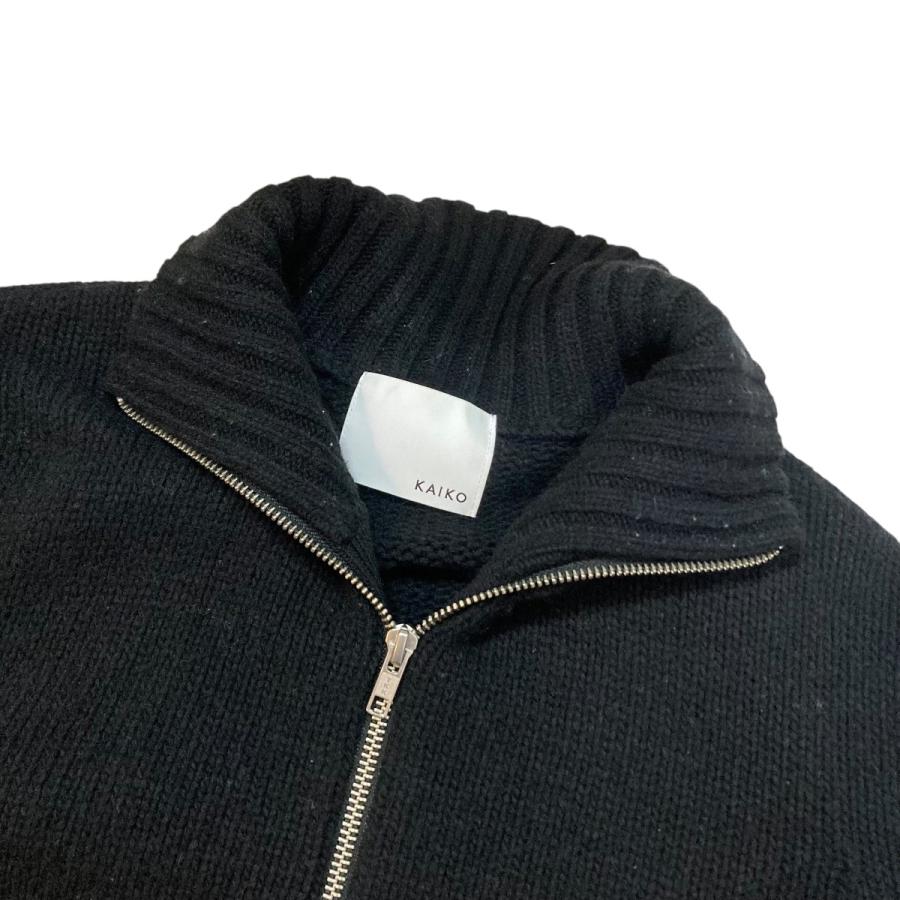 KAIKO / 23AW SHRINK ZIP CARDIGAN/ドライバーズニット/1/ウール/GRY/KAIKO-23-027 KAIKO（カイコー） 【値下げ】KAIKO 23AW SHRINK ZIP CARDIGAN