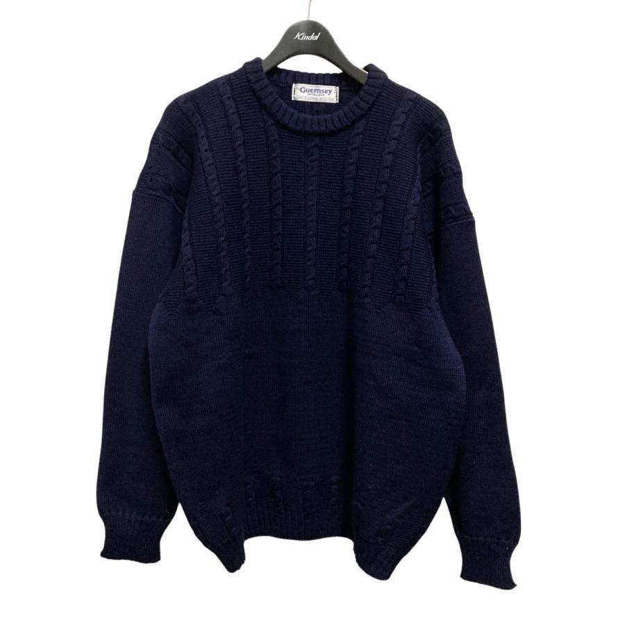 Guernsey Woollens 【値下げ】GUERNSEY WOOLLENS 厚手ニット ネイビー 