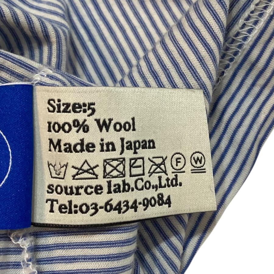 ONC MERINO ウール100% ボーダーTシャツ サイズ5 オーエヌシーメリノ ONC MERINO SHORT SLEEVE T-SHIRT ボーダー