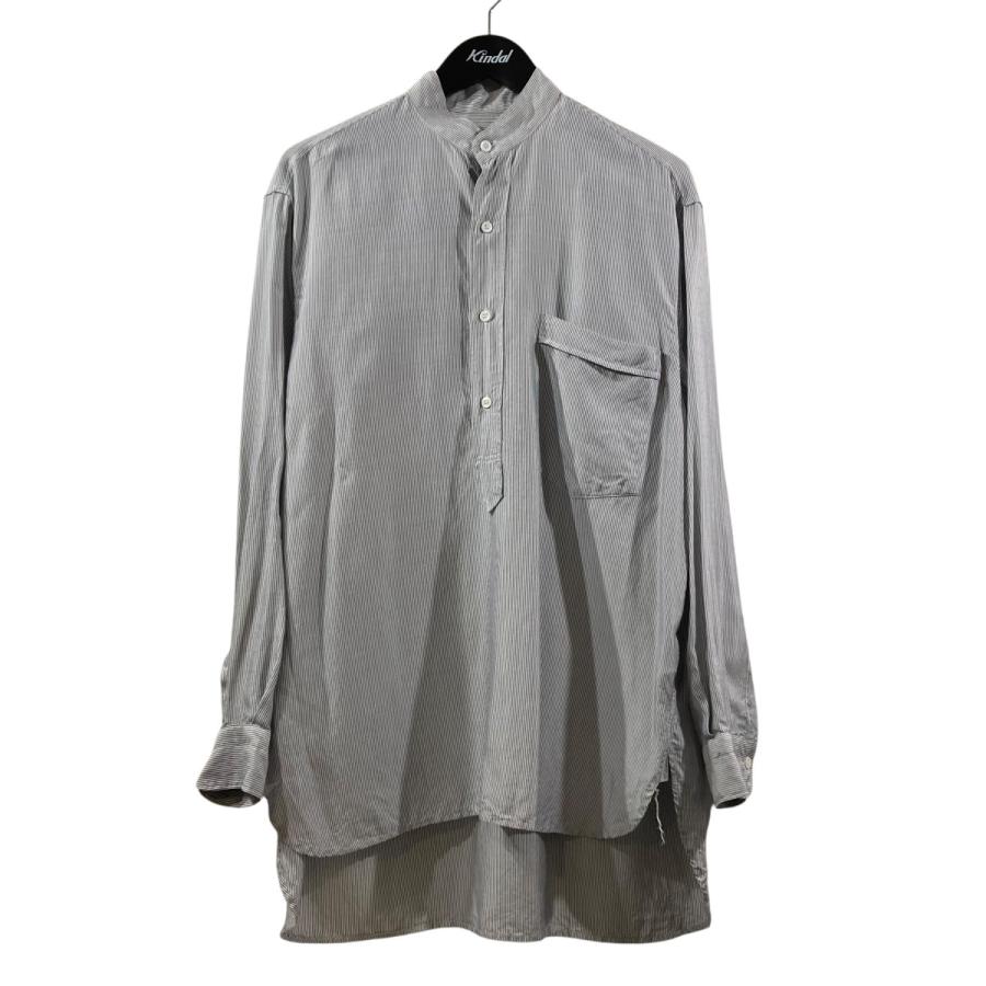 COMOLI ホワイト バンドカラーシャツ サイズ1 COMOLI シルクバンド