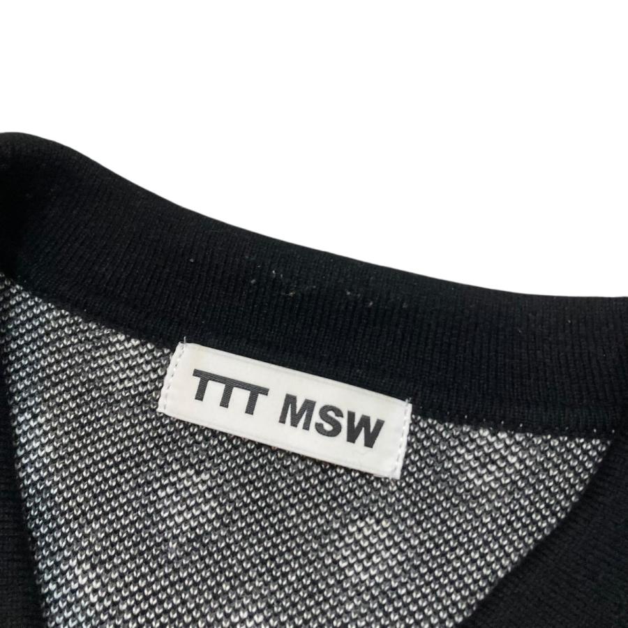 ティーモダンストリートウエア TTT MSW 23SS DIAMOND KNIT POLO ジップ