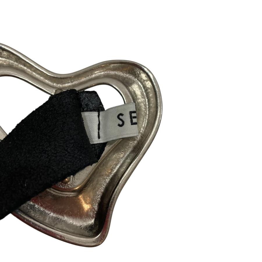 SEA シー SEA BIG HEART SUEDE BELT ハート スエードベルト ブラック