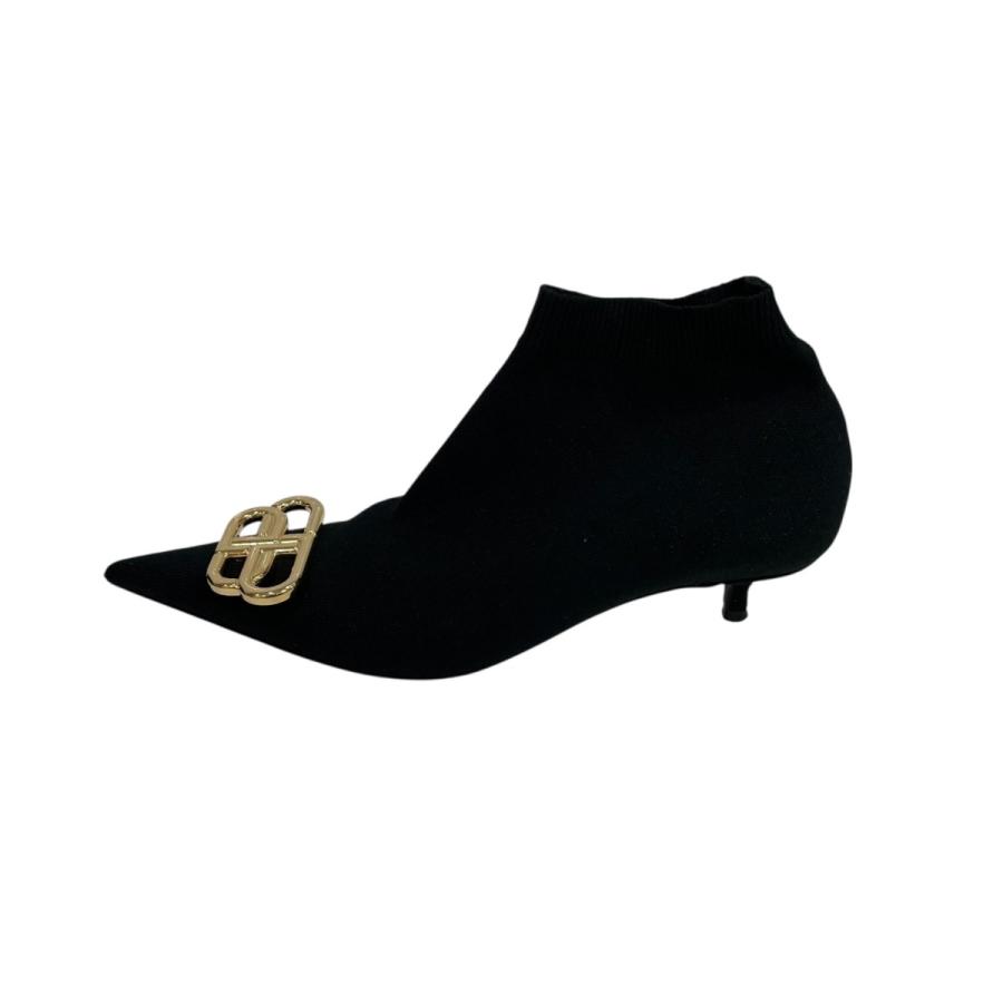 BALENCIAGA ポインテッドトゥ アンクルブーツ ブラック 40 BALENCIAGA（バレンシアガ） BALENCIAGA KNIT BOOTIE アンクルブーツ