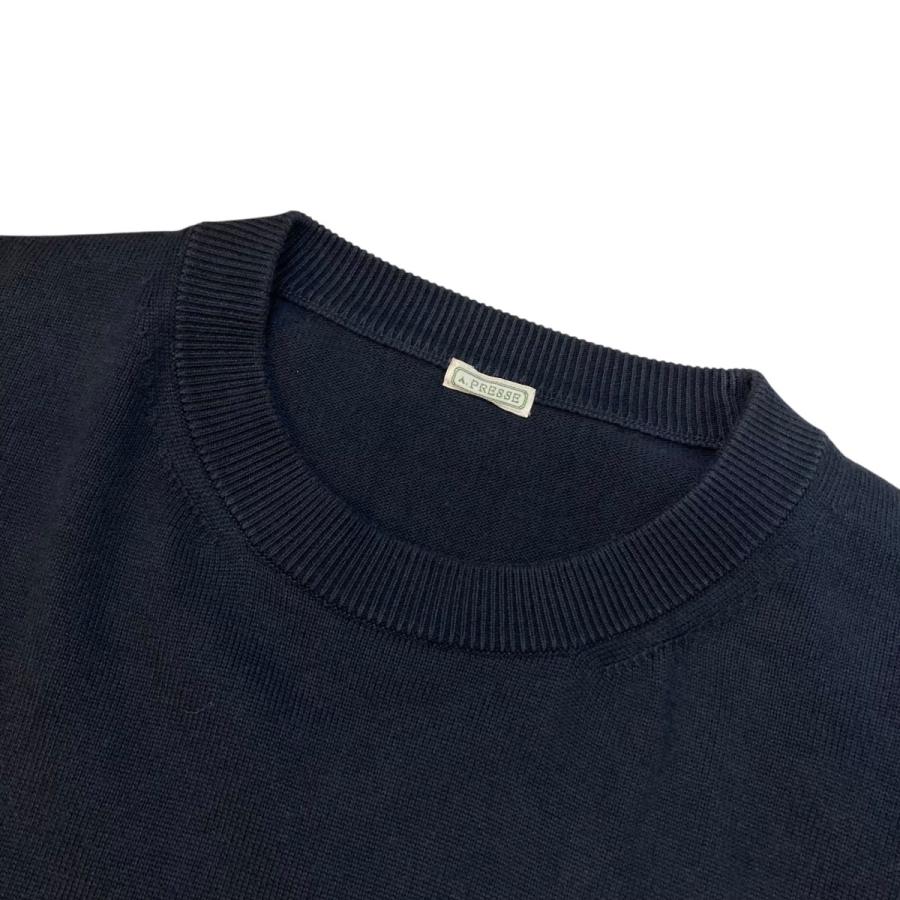 アプレッセ A．PRESSE 24SS Cotton knit クルーネックニット 24SAP-03