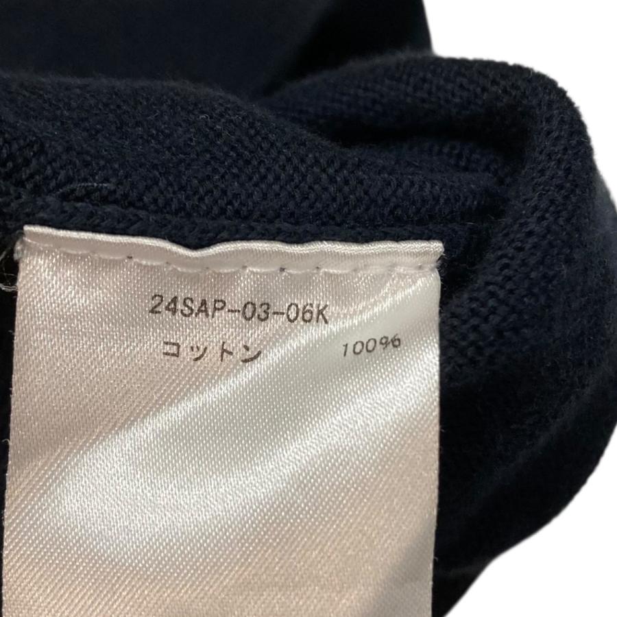 美品　A.PRESSE アプレッセ　コットンニット　ネイビー アプレッセ A．PRESSE 24SS Cotton knit クルーネックニット 24SAP-03