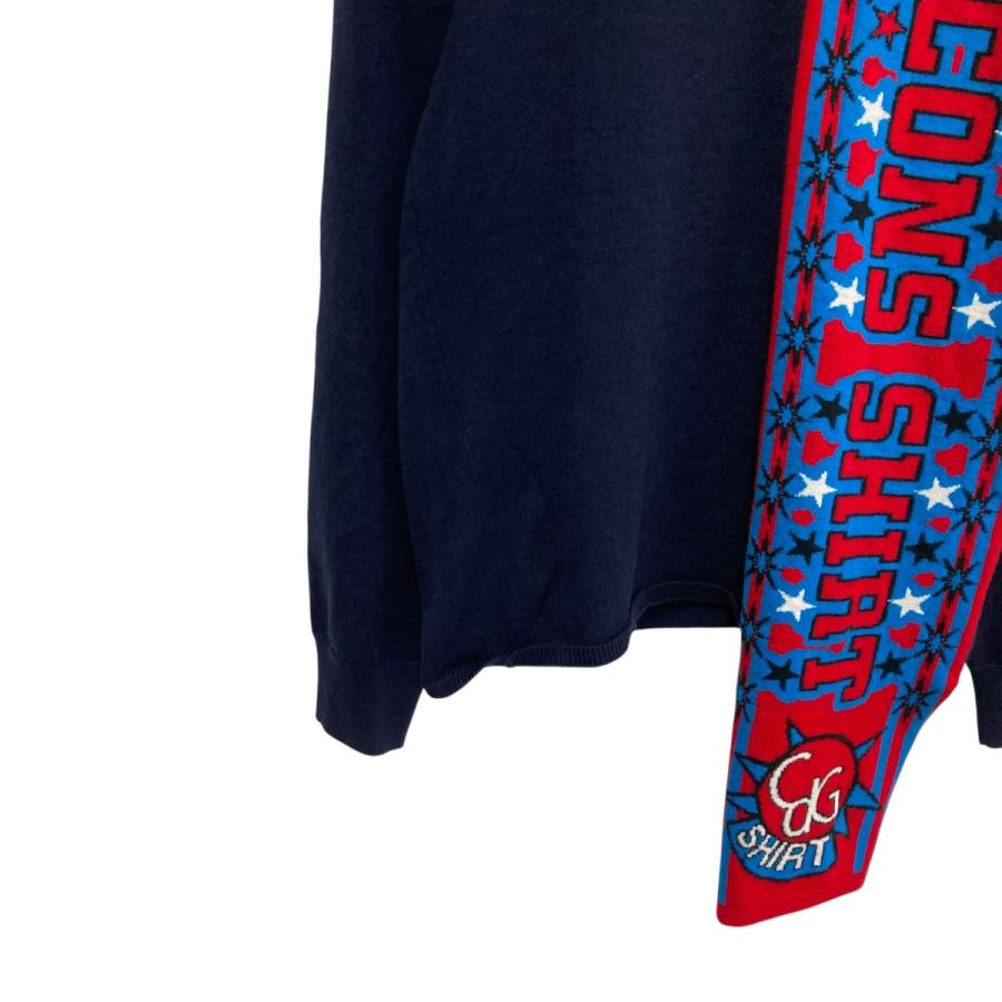 COMME des GARCONS SHIRT コムデギャルソンシャツ 薄地ニット ネイビー