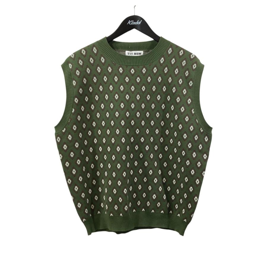 TTT MSW diamond knit polo グリーン L 2026年最新】ttt msw diamond