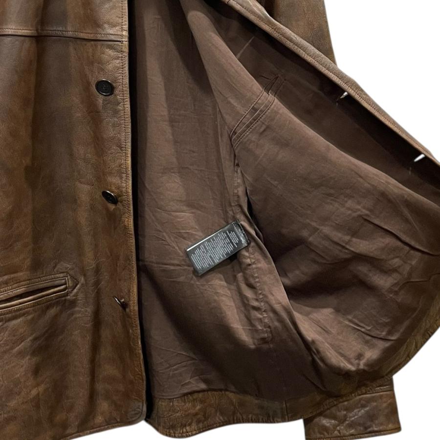 ラルフローレン　Double RL ブラウンレザー ピーコート RRL Ralph Lauren（ダブルアールエル） RRL 24AW レザージャケット