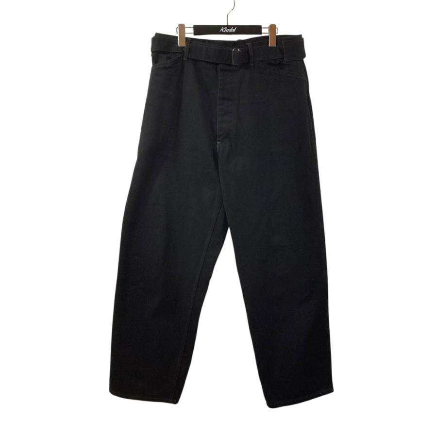 COMOLI（コモリ） ブラックデニム ベルテッドパンツ D01-03001