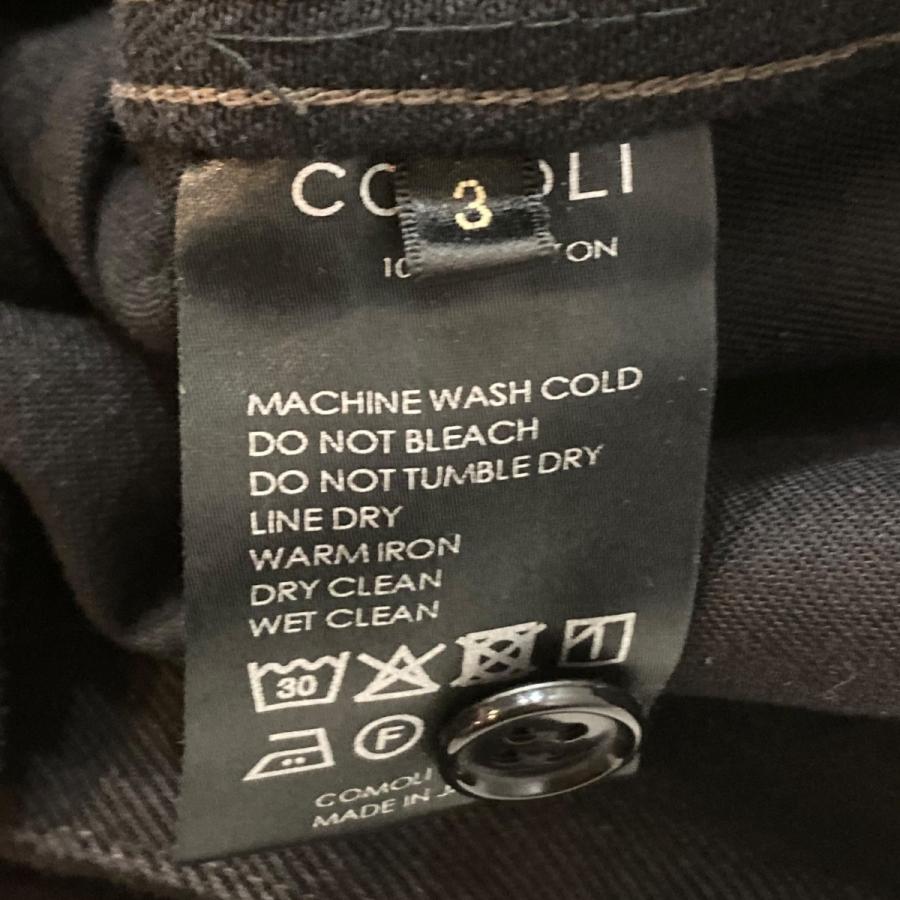 COMOLI（コモリ） ブラックデニム ベルテッドパンツ D01-03001