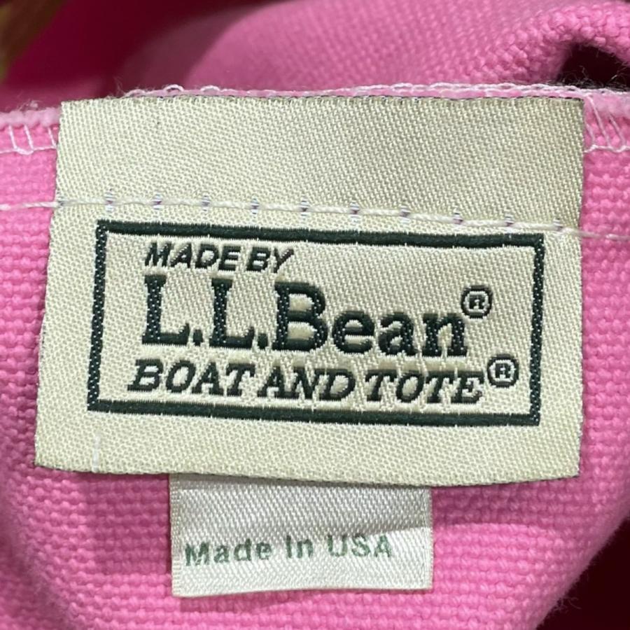 【値下げ】L．L．Bean 90s ドローストリングワンショルダーバッグ Bonsac ボンサック ピンク・グリーン (EC)_8