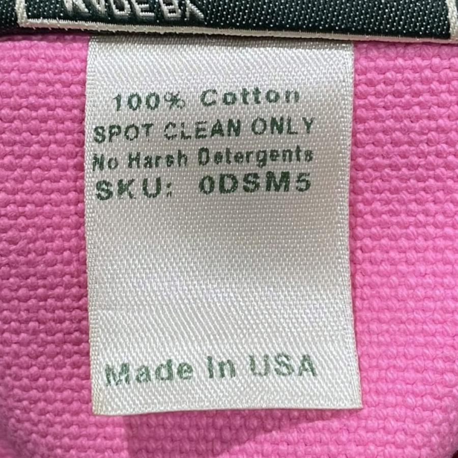 【値下げ】L．L．Bean 90s ドローストリングワンショルダーバッグ Bonsac ボンサック ピンク・グリーン (EC)_9
