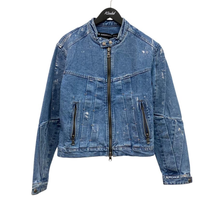 美品【Carven 】カルヴェン　デニムジャケット　インディゴ　レザーラベル38 ANDERSSON BELL（アンダースンベル） 【値下げ】ANDERSSON BELL デニム