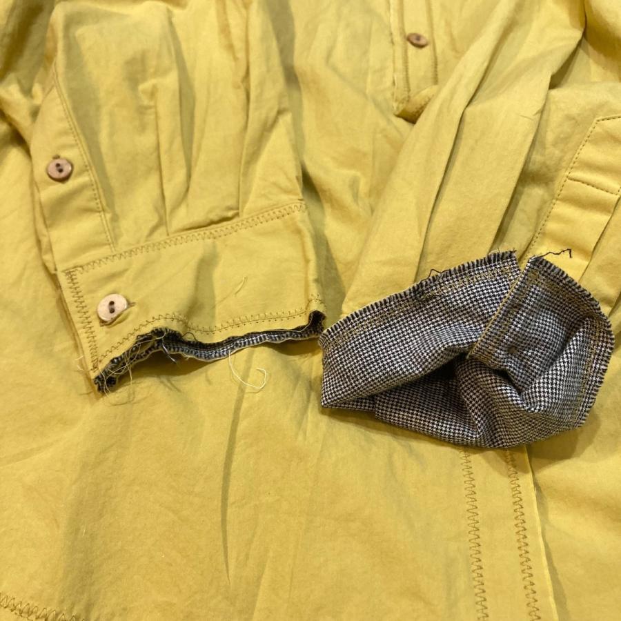 ブラックバード blackbird blackbird CUT OFF SHIRT バンドカラーシャツ B-006-S01A イエロー サイズ：0の画像
