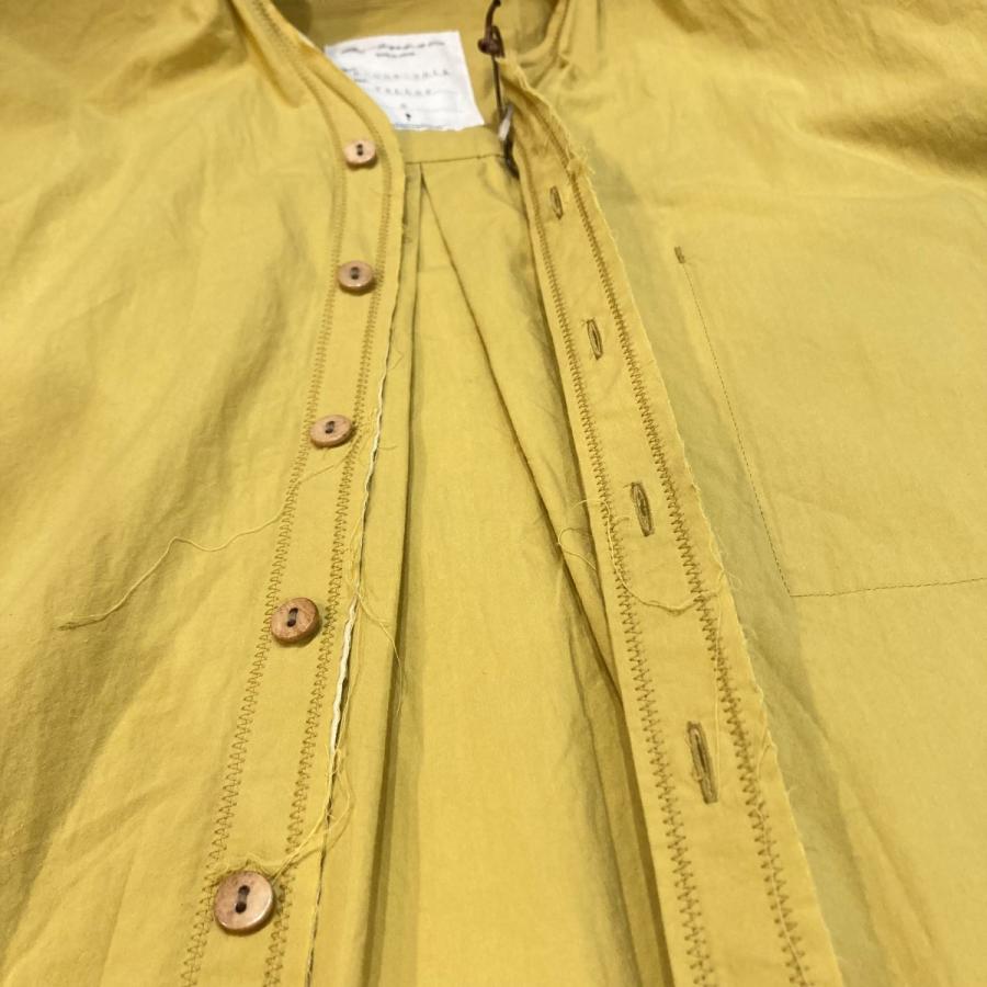 ブラックバード blackbird blackbird CUT OFF SHIRT バンドカラーシャツ B-006-S01A イエロー サイズ：0の画像