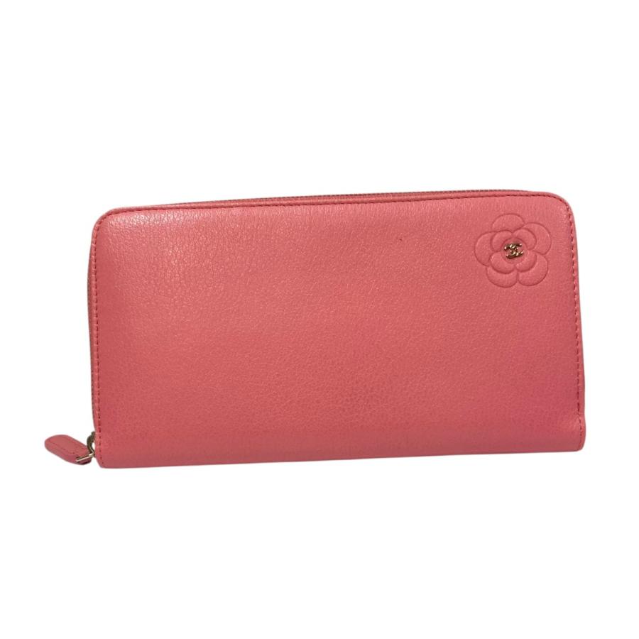 CHANEL 長財布 カメリア ピンク CHANEL(シャネル) カメリア ラウンド
