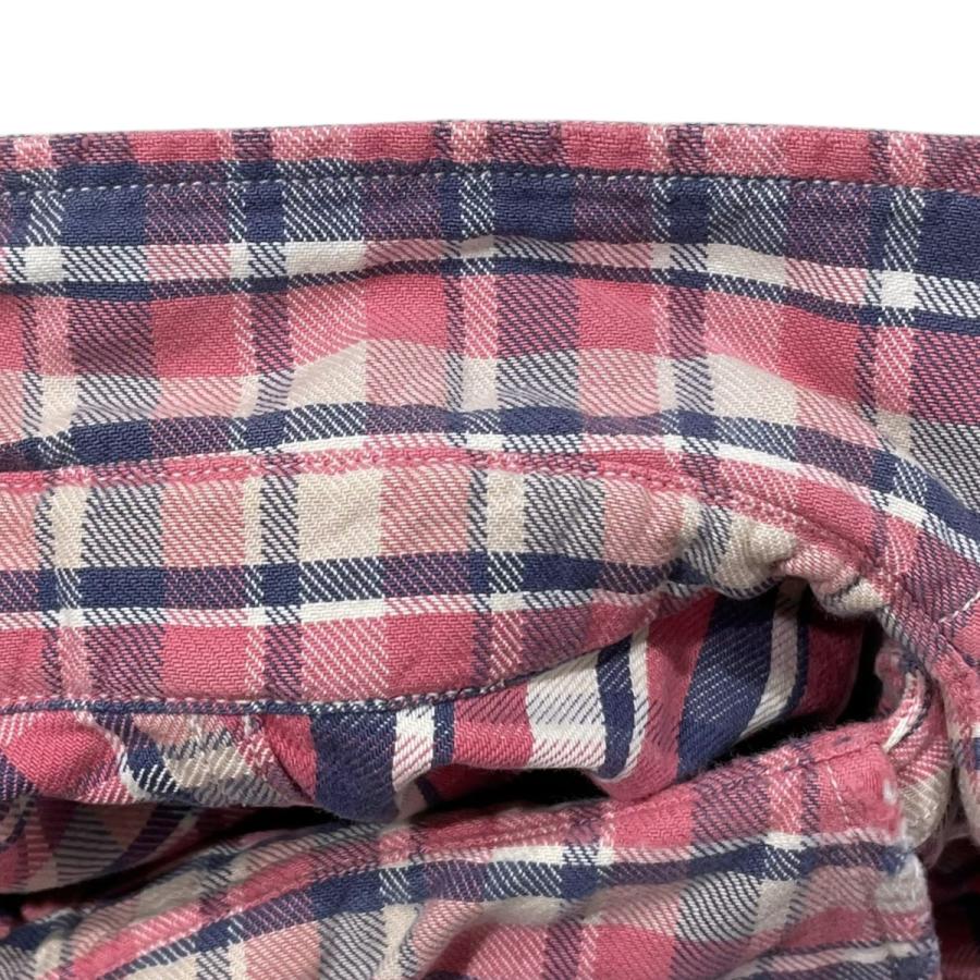 RRL ダブルアールエル チェックシャツ ピンク ブルー S ラルフローレン RRL Ralph Lauren（ダブルアールエル） RRL チェック柄長袖シャツ