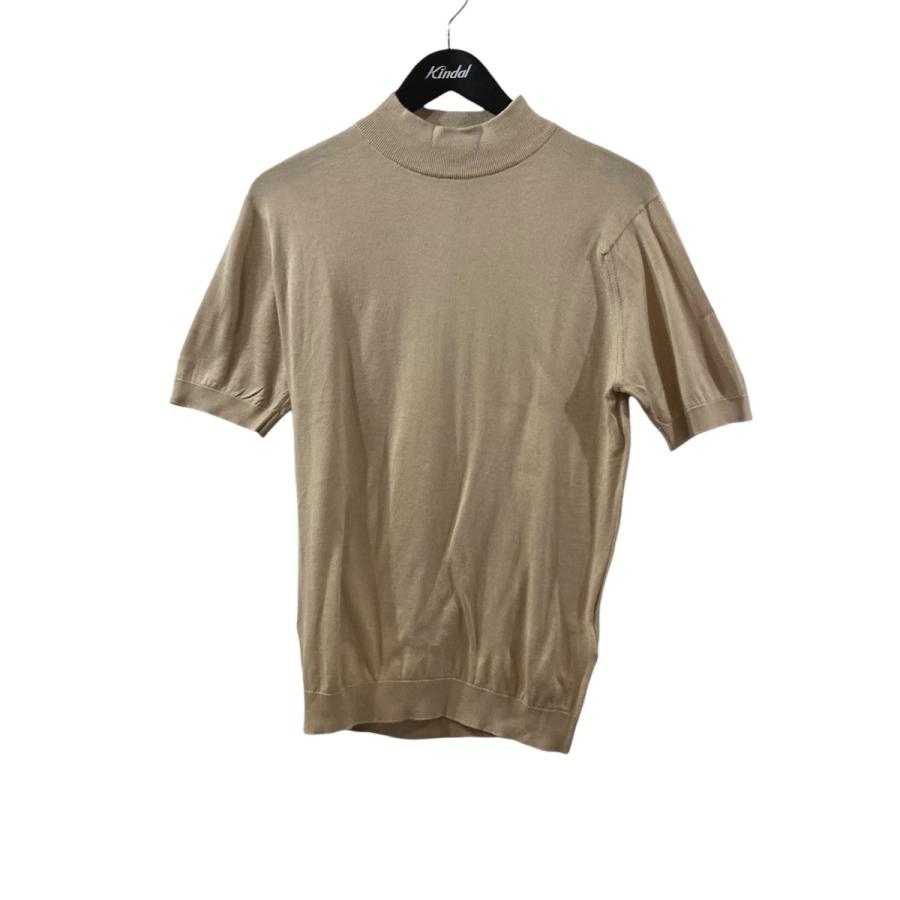 JOHN SMEDLEY（ジョンスメドレー） ハイネック 半袖ニット ベージュ 