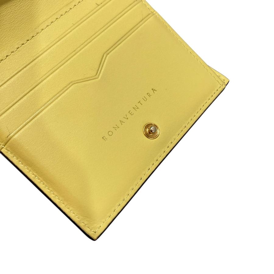 ボナベンチュラ BONAVENTURA 2つ折り財布 ベージュ×イエロー