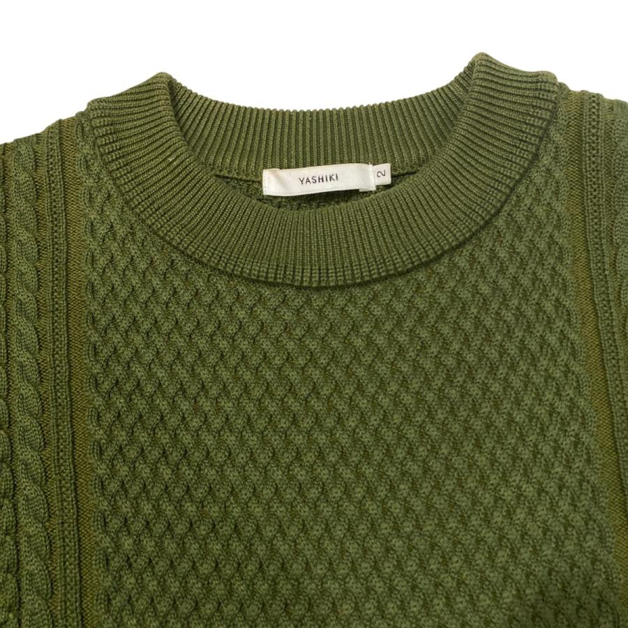 ヤシキ YASHIKI Arare Knit (MATCHA) 長袖ニット YSK-22AW-KN03 グリーン サイズ：2