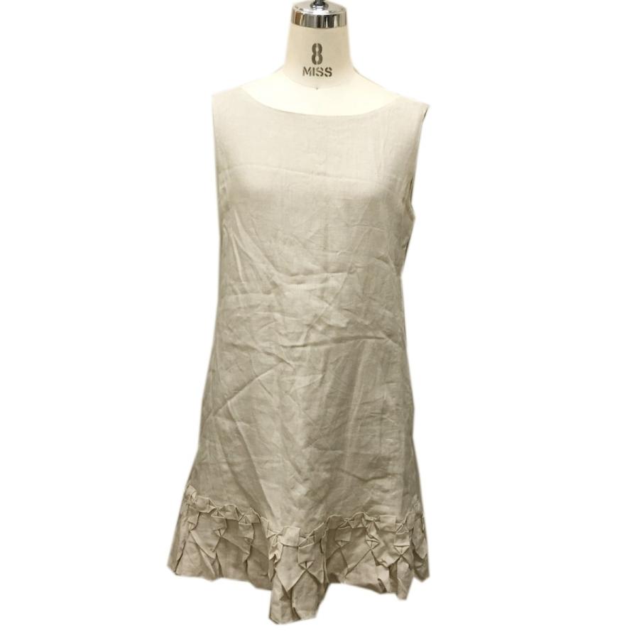 正規販売店 Natural By Foxey オリガミミトリムドレスワンピース ノースリーブリネンワンピース ベージュ サイズ 40 6月25日見直し Saleセール Donaldsoneducation Com